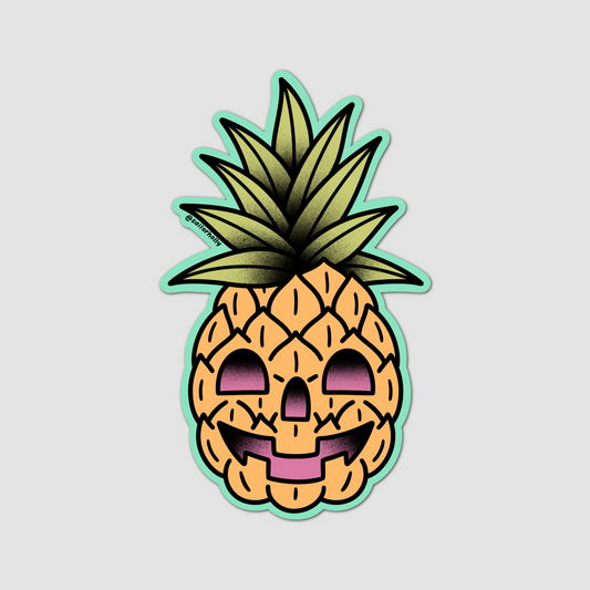 3 in Vinyl Sticker - Pineapple Jack-O-Lantern