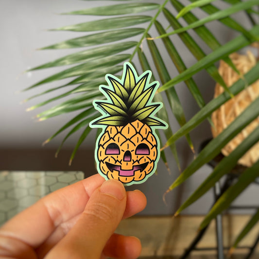 3 in Vinyl Sticker - Pineapple Jack-O-Lantern